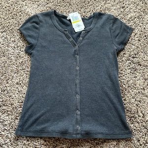 Hippie rose top charcoal grey, size:medium